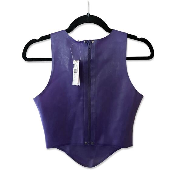 Miaou Jinx Tank Top Cami Latex Deep Violet Fetish Sz M NWT $295 Revolve - Picture 6 of 13